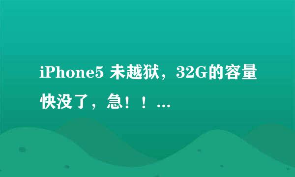 iPhone5 未越狱，32G的容量快没了，急！！！求指教！！！！！