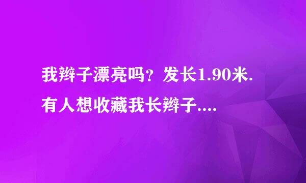 我辫子漂亮吗？发长1.90米.有人想收藏我长辫子.是博物馆人员上门查看了我漂亮大辫子.对我说.发质