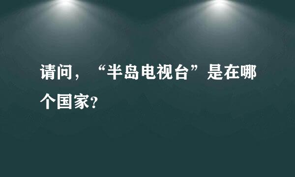 请问，“半岛电视台”是在哪个国家？