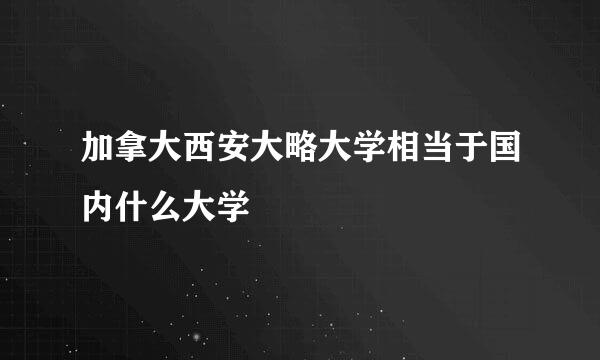 加拿大西安大略大学相当于国内什么大学