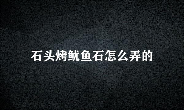 石头烤鱿鱼石怎么弄的