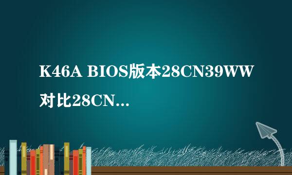 K46A BIOS版本28CN39WW对比28CN38WW有哪些改进地方？