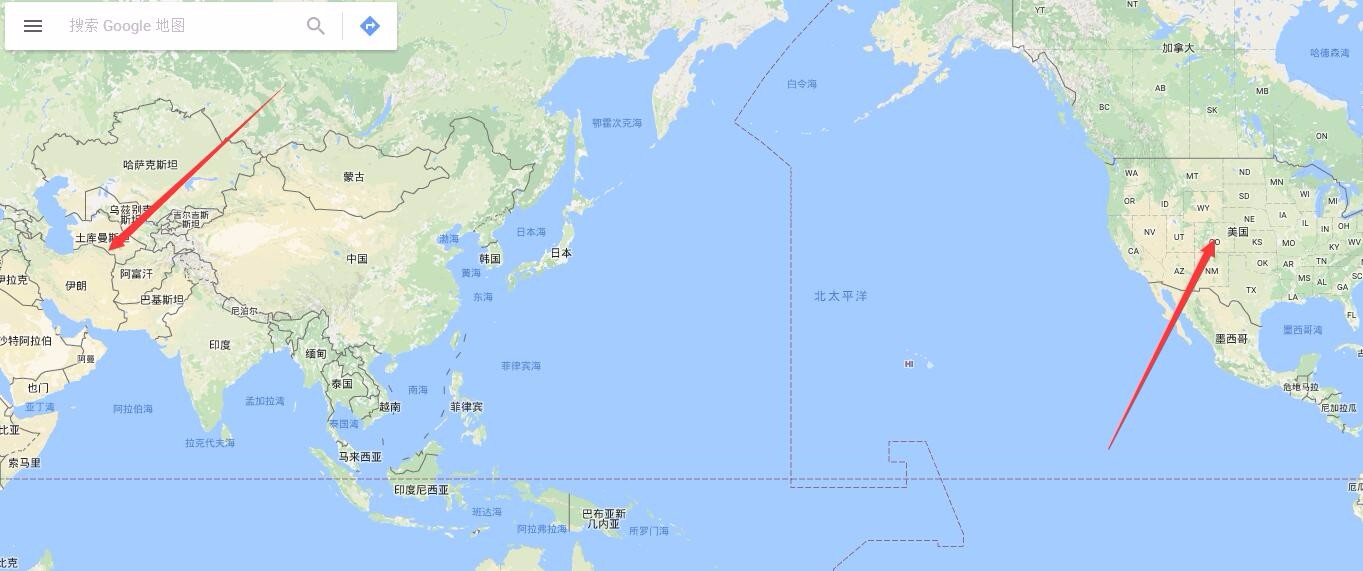 要在地图上找美国和伊朗要用什么地图?