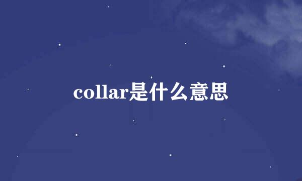 collar是什么意思