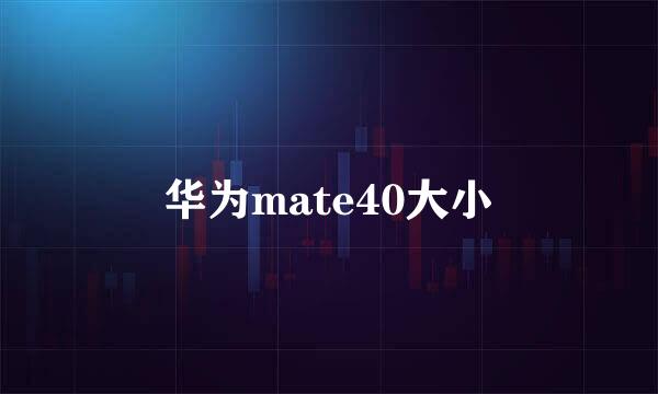 华为mate40大小