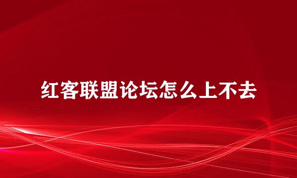 红客联盟论坛怎么上不去