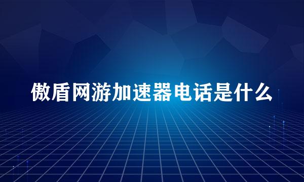 傲盾网游加速器电话是什么