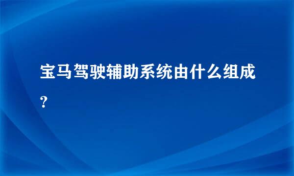 宝马驾驶辅助系统由什么组成？