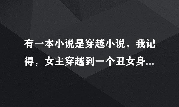 有一本小说是穿越小说，我记得，女主穿越到一个丑女身上，但是是因为被人从小下毒，脸上才有红斑的。女主