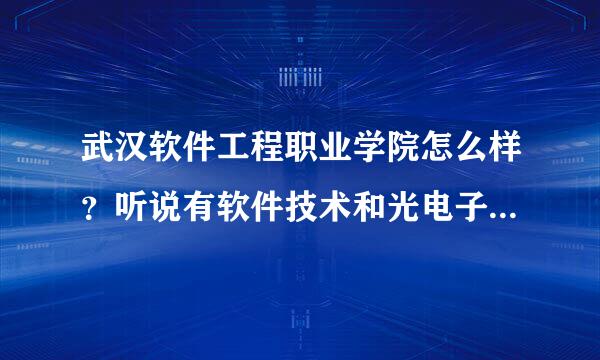 武汉软件工程职业学院怎么样？听说有软件技术和光电子技术，哪个好？文科可以学吗？