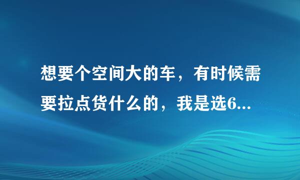 想要个空间大的车，有时候需要拉点货什么的，我是选6万就能买到SUV大迈X5,还是选择面包车呢？