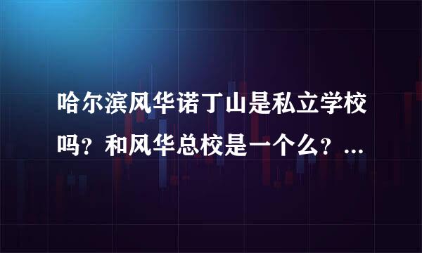 哈尔滨风华诺丁山是私立学校吗？和风华总校是一个么？风华承认有个这个分校么