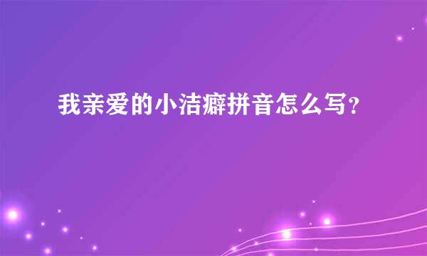 我亲爱的小洁癖拼音怎么写？