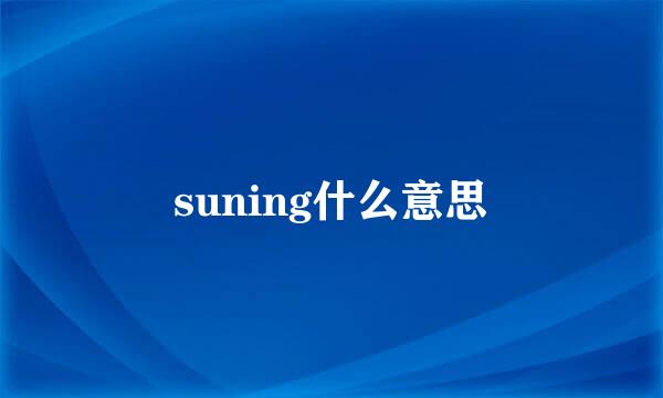 suning什么意思