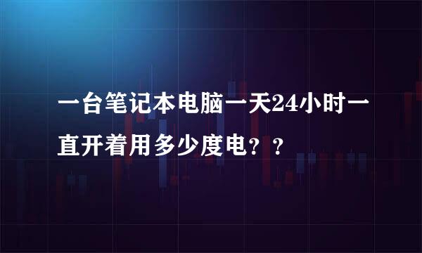 一台笔记本电脑一天24小时一直开着用多少度电？？