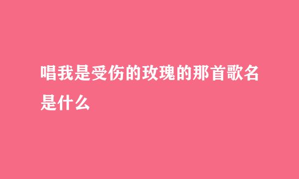 唱我是受伤的玫瑰的那首歌名是什么