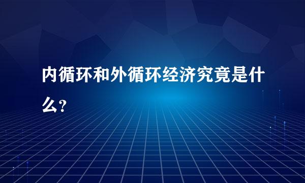 内循环和外循环经济究竟是什么？