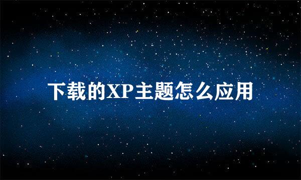 下载的XP主题怎么应用