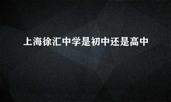 上海徐汇中学是初中还是高中