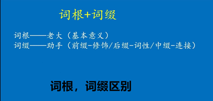 现代汉语中“词根”和“词缀”的区别是什么