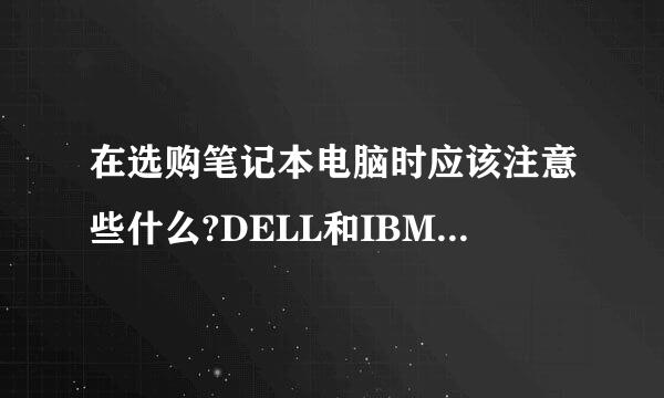 在选购笔记本电脑时应该注意些什么?DELL和IBM哪个好一些,在性能\售后等方面请对比一下.谢谢