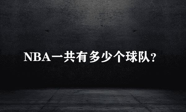 NBA一共有多少个球队？