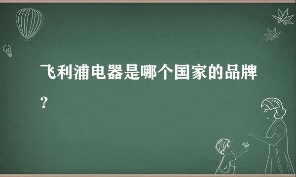 飞利浦电器是哪个国家的品牌？