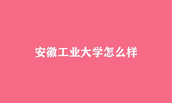 安徽工业大学怎么样