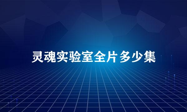 灵魂实验室全片多少集