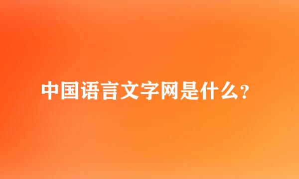 中国语言文字网是什么？