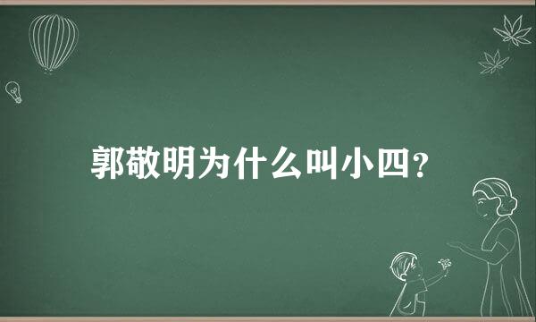 郭敬明为什么叫小四？