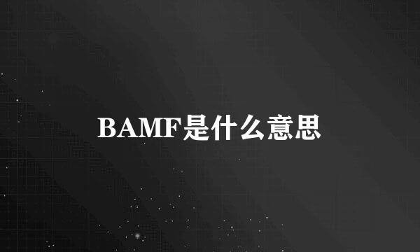 BAMF是什么意思