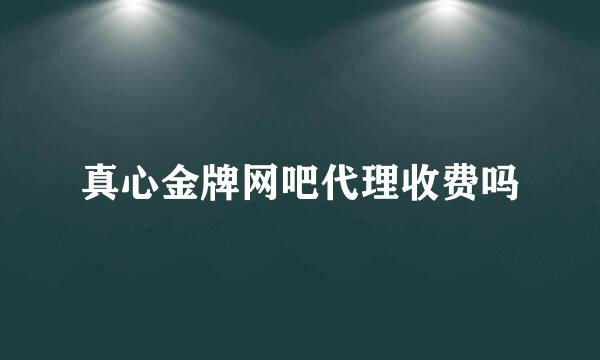 真心金牌网吧代理收费吗