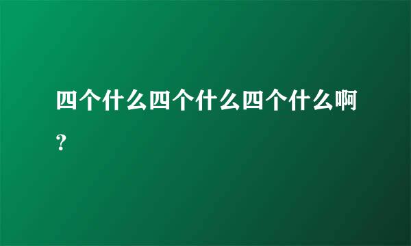 四个什么四个什么四个什么啊？