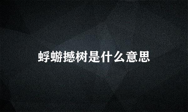 蜉蝣撼树是什么意思