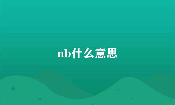 nb什么意思