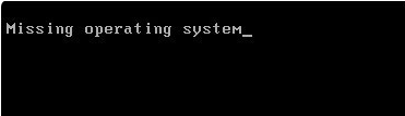 如果电脑上显示Missing operating system，怎么办？