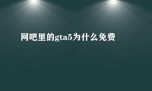 网吧里的gta5为什么免费