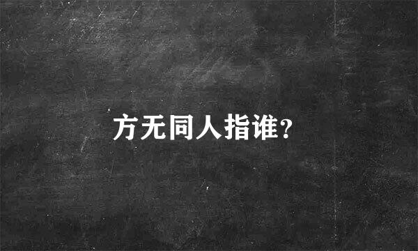 方无同人指谁？