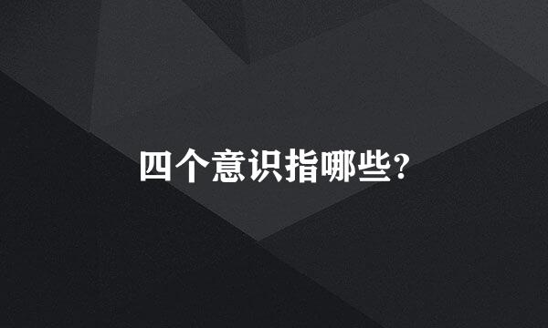 四个意识指哪些?