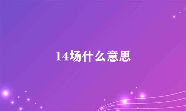 14场什么意思