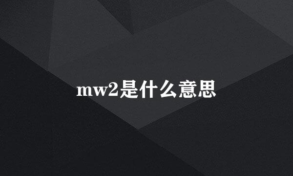 mw2是什么意思