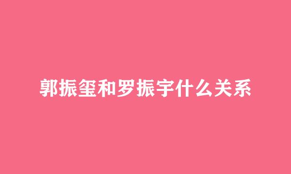 郭振玺和罗振宇什么关系