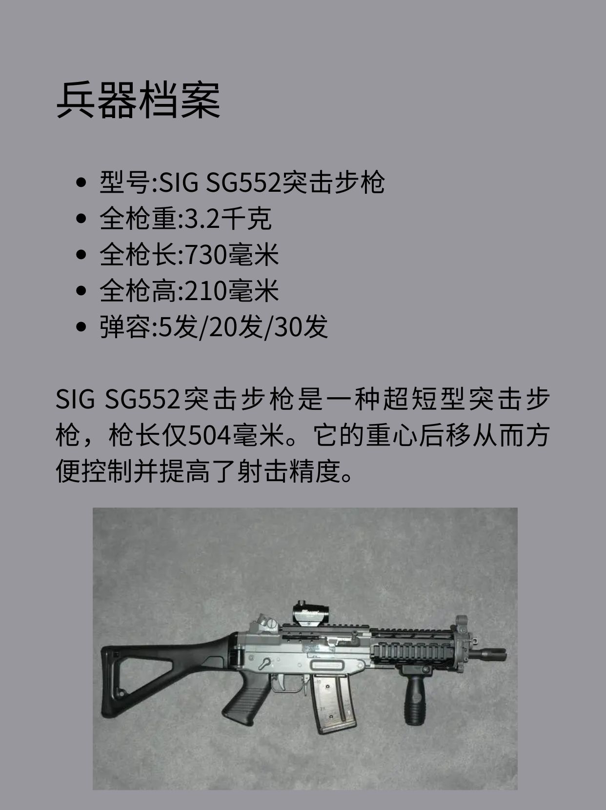 瑞士SIG SG552突击步枪