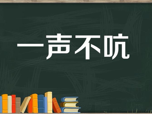 一声不吭的意思