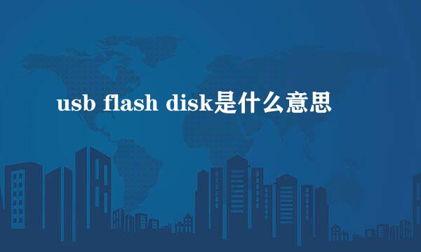 usb flash disk是什么意思