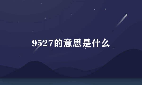 9527的意思是什么