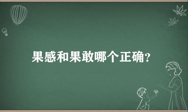 果感和果敢哪个正确？