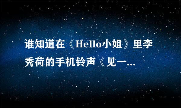 谁知道在《Hello小姐》里李秀荷的手机铃声《见一次吧 》的歌词是什么？求大神帮助