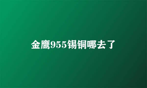 金鹰955锡铜哪去了